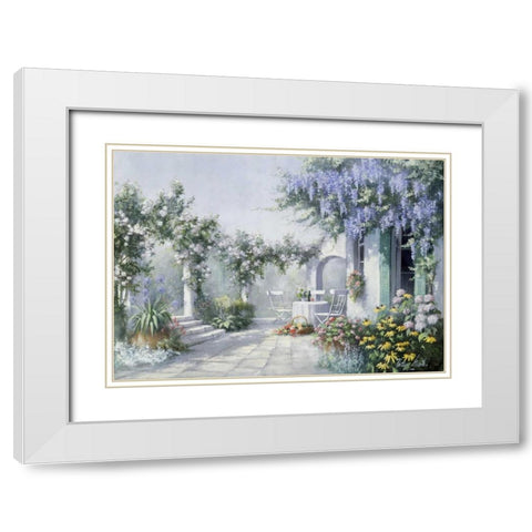 Natures magic White Modern Wood Framed Art Print with Double Matting by Motz, Peter