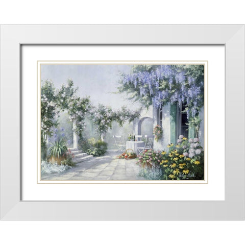 Natures magic White Modern Wood Framed Art Print with Double Matting by Motz, Peter