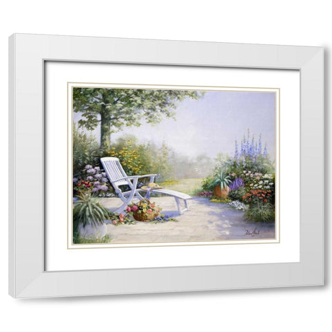Wonderful world White Modern Wood Framed Art Print with Double Matting by Motz, Peter