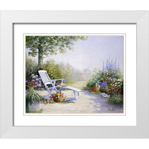 Wonderful world White Modern Wood Framed Art Print with Double Matting by Motz, Peter