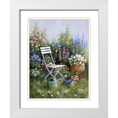 Unforgettable White Modern Wood Framed Art Print with Double Matting by Motz, Peter