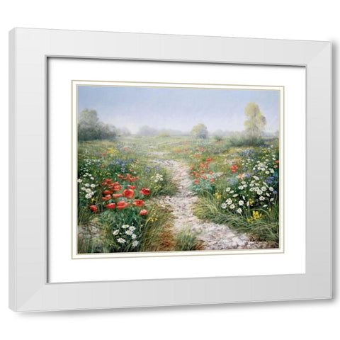 Poetry of nature White Modern Wood Framed Art Print with Double Matting by Motz, Peter