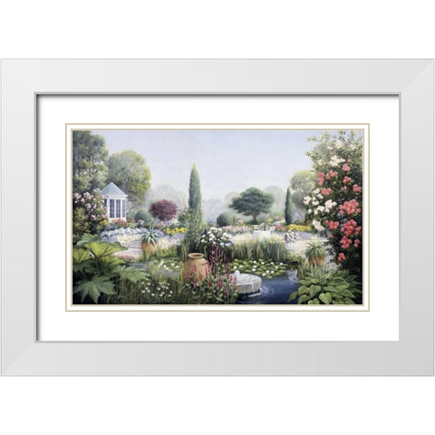 Summer glory White Modern Wood Framed Art Print with Double Matting by Motz, Peter