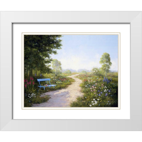 Taking a rest White Modern Wood Framed Art Print with Double Matting by Motz, Peter