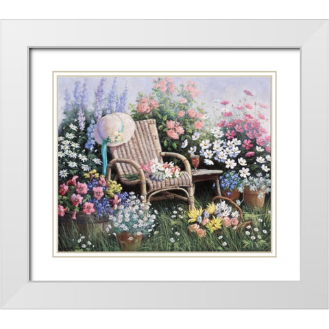 Dreams of Spring White Modern Wood Framed Art Print with Double Matting by Motz, Peter
