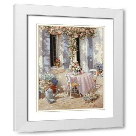 Open invitation White Modern Wood Framed Art Print with Double Matting by Motz, Peter