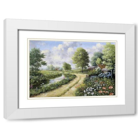 Almost home White Modern Wood Framed Art Print with Double Matting by Motz, Peter