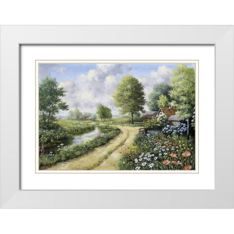 Almost home White Modern Wood Framed Art Print with Double Matting by Motz, Peter