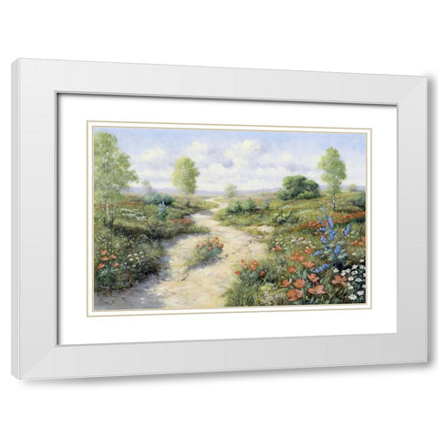 Road toâ€¦ White Modern Wood Framed Art Print with Double Matting by Motz, Peter