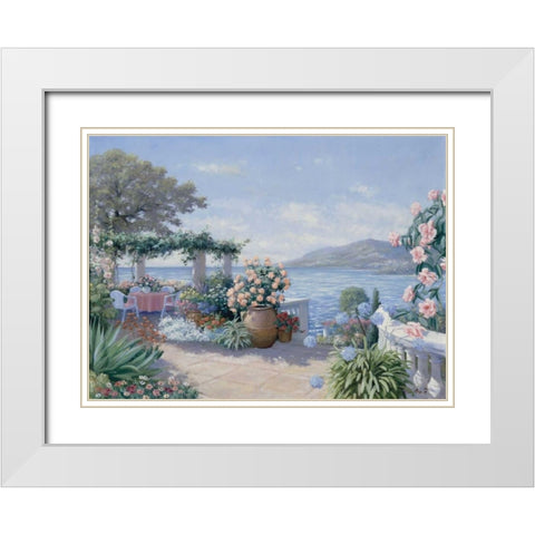 Magnificent view White Modern Wood Framed Art Print with Double Matting by Motz, Peter