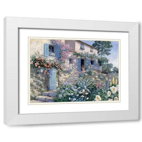 Stairs toâ€¦ White Modern Wood Framed Art Print with Double Matting by Motz, Peter
