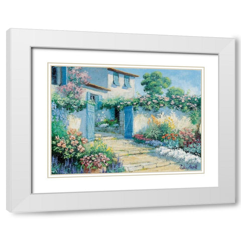 Grannys house White Modern Wood Framed Art Print with Double Matting by Motz, Peter