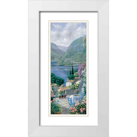 Lago Maggiore White Modern Wood Framed Art Print with Double Matting by Motz, Peter