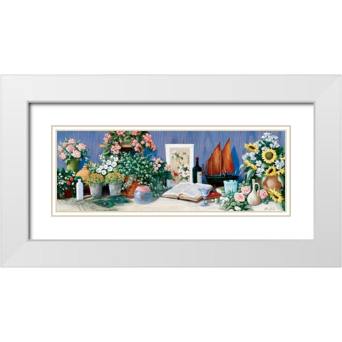 Precious gifts White Modern Wood Framed Art Print with Double Matting by Motz, Peter