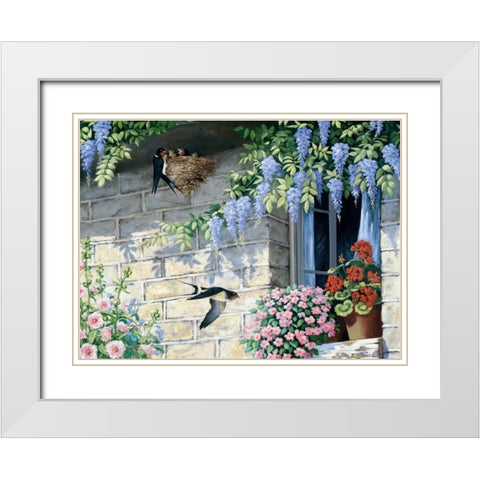 Coming home White Modern Wood Framed Art Print with Double Matting by Motz, Peter