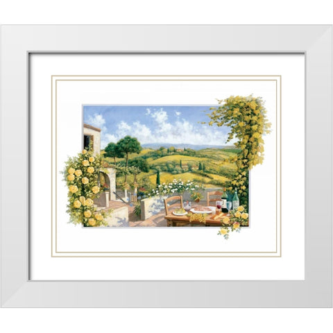 Toscane White Modern Wood Framed Art Print with Double Matting by Motz, Peter