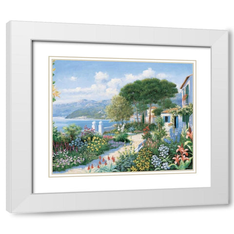 Hidden paradise White Modern Wood Framed Art Print with Double Matting by Motz, Peter