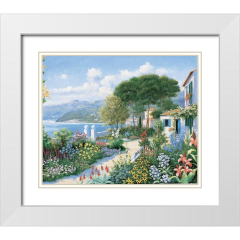 Hidden paradise White Modern Wood Framed Art Print with Double Matting by Motz, Peter