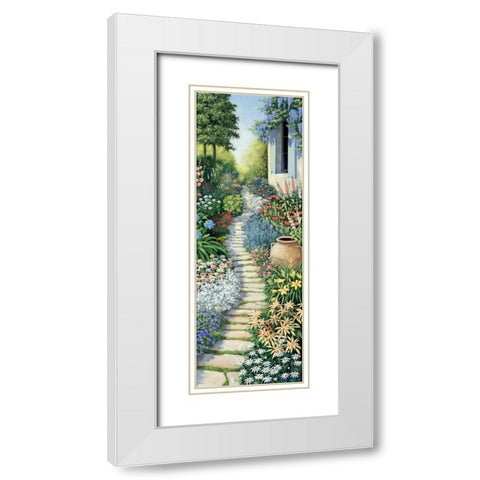 Flowers in fulfilment White Modern Wood Framed Art Print with Double Matting by Motz, Peter