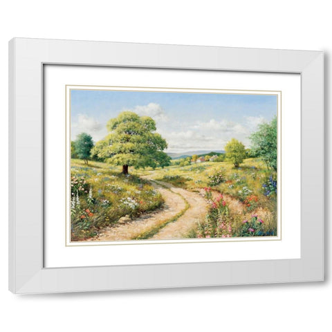 A path to peace White Modern Wood Framed Art Print with Double Matting by Motz, Peter