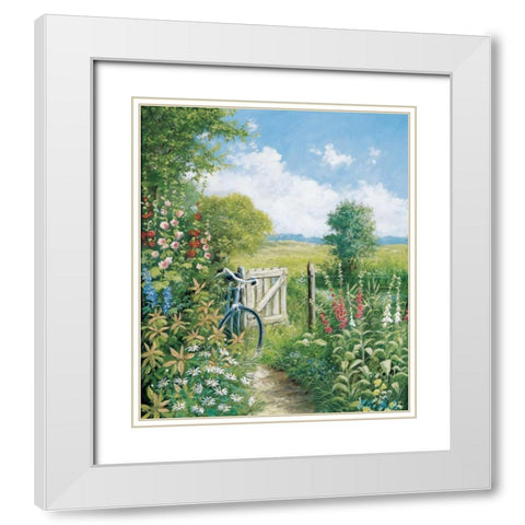 Endless destination White Modern Wood Framed Art Print with Double Matting by Motz, Peter