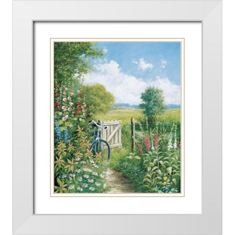 Endless destination White Modern Wood Framed Art Print with Double Matting by Motz, Peter