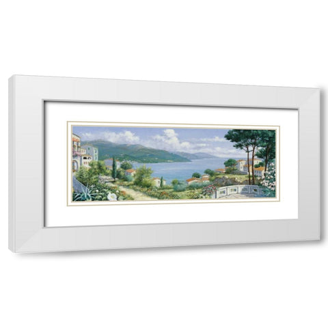 Lake   White Modern Wood Framed Art Print with Double Matting by Motz, Peter