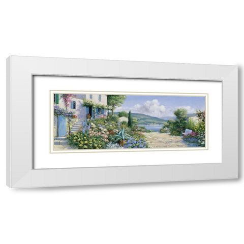 Lakeway White Modern Wood Framed Art Print with Double Matting by Motz, Peter