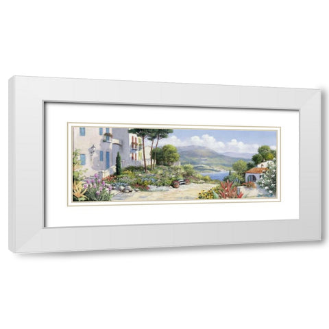 Lakeway II White Modern Wood Framed Art Print with Double Matting by Motz, Peter