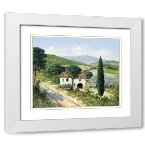 Italy I White Modern Wood Framed Art Print with Double Matting by Motz, Peter