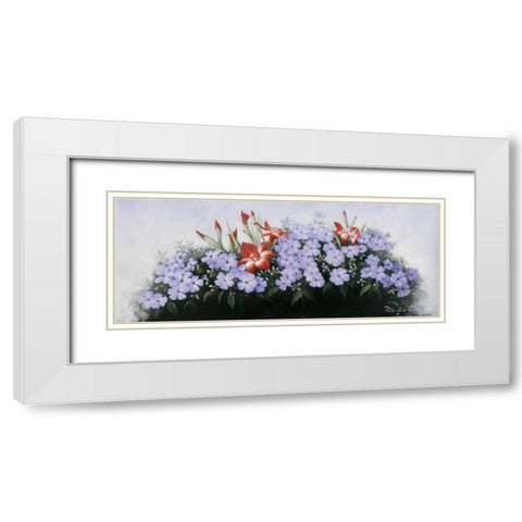 Flowers bouqet White Modern Wood Framed Art Print with Double Matting by Motz, Peter