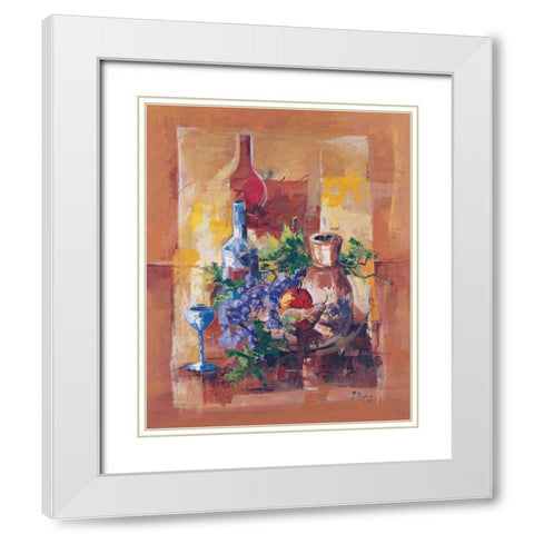Natura in ocra White Modern Wood Framed Art Print with Double Matting by di Viccaro, Roberto