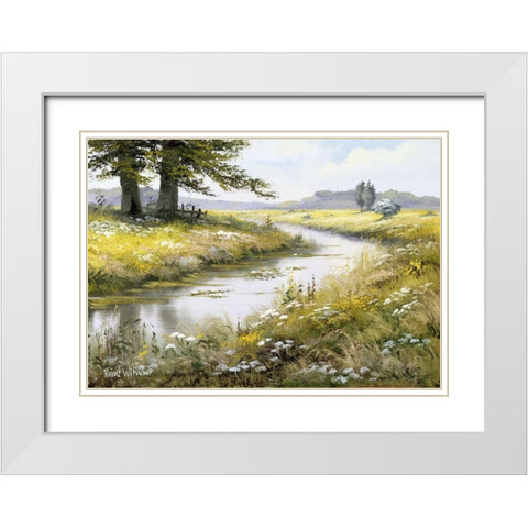 Beauty of silence White Modern Wood Framed Art Print with Double Matting by Withaar, Reint