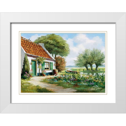 A peaceful place White Modern Wood Framed Art Print with Double Matting by Withaar, Reint