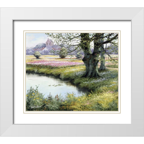 The village White Modern Wood Framed Art Print with Double Matting by Withaar, Reint