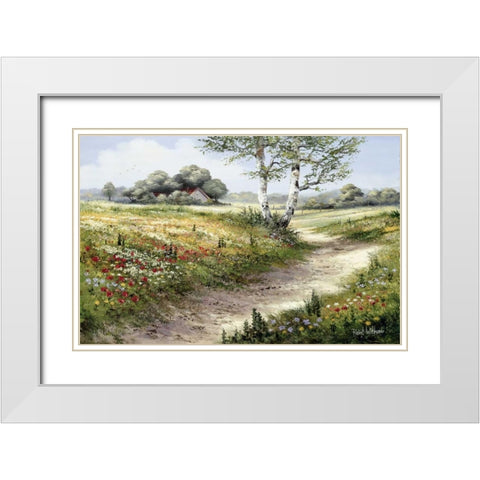 Path to the horizon White Modern Wood Framed Art Print with Double Matting by Withaar, Reint