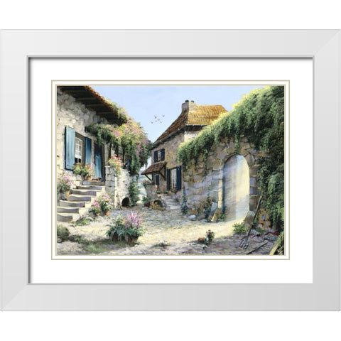 Let the sunshine White Modern Wood Framed Art Print with Double Matting by Withaar, Reint