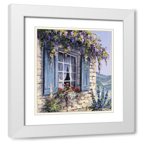 Window I White Modern Wood Framed Art Print with Double Matting by Withaar, Reint