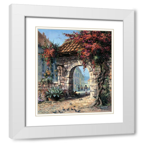 Clochard White Modern Wood Framed Art Print with Double Matting by Withaar, Reint