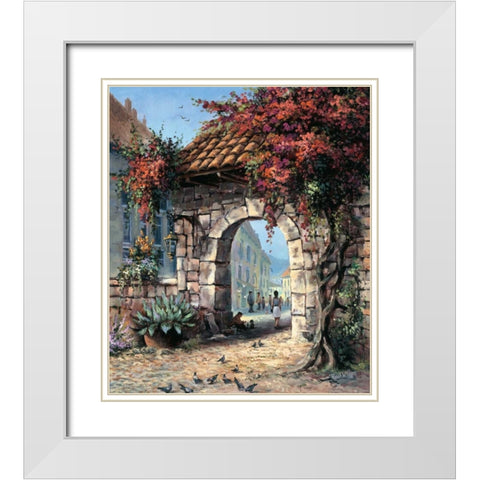 Clochard White Modern Wood Framed Art Print with Double Matting by Withaar, Reint