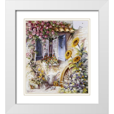 Look inside my window White Modern Wood Framed Art Print with Double Matting by Withaar, Reint