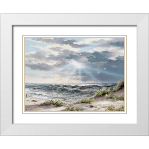 Unmeasured heights White Modern Wood Framed Art Print with Double Matting by Withaar, Reint