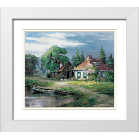A house of our own White Modern Wood Framed Art Print with Double Matting by Withaar, Reint