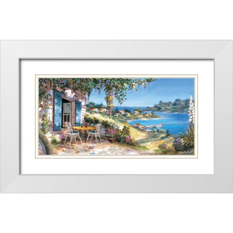 Lovely panorama White Modern Wood Framed Art Print with Double Matting by Withaar, Reint