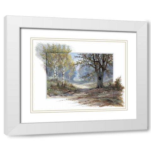 Forest creation White Modern Wood Framed Art Print with Double Matting by Withaar, Reint