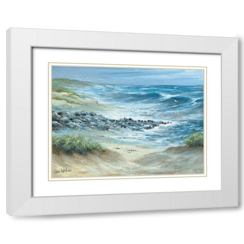 Unpredictable White Modern Wood Framed Art Print with Double Matting by Withaar, Reint