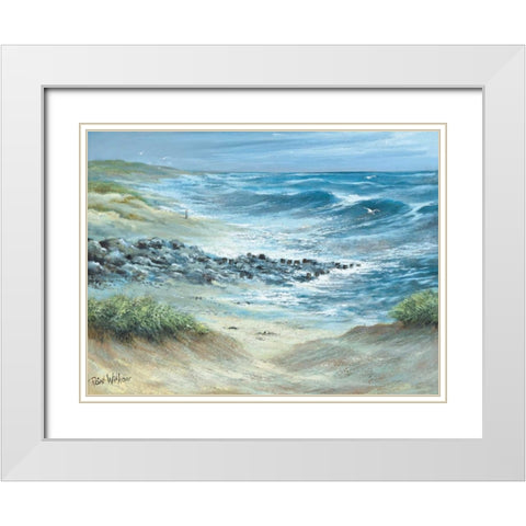 Unpredictable White Modern Wood Framed Art Print with Double Matting by Withaar, Reint