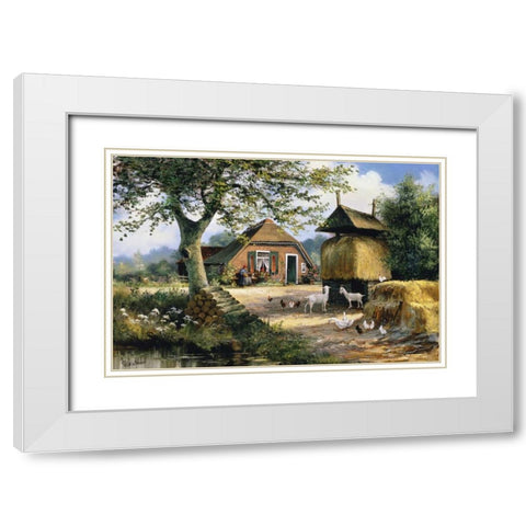 Classic tense White Modern Wood Framed Art Print with Double Matting by Withaar, Reint