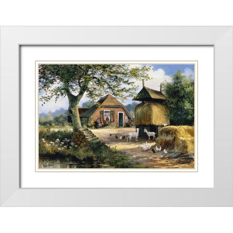 Classic tense White Modern Wood Framed Art Print with Double Matting by Withaar, Reint