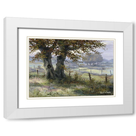 Classic tense White Modern Wood Framed Art Print with Double Matting by Withaar, Reint